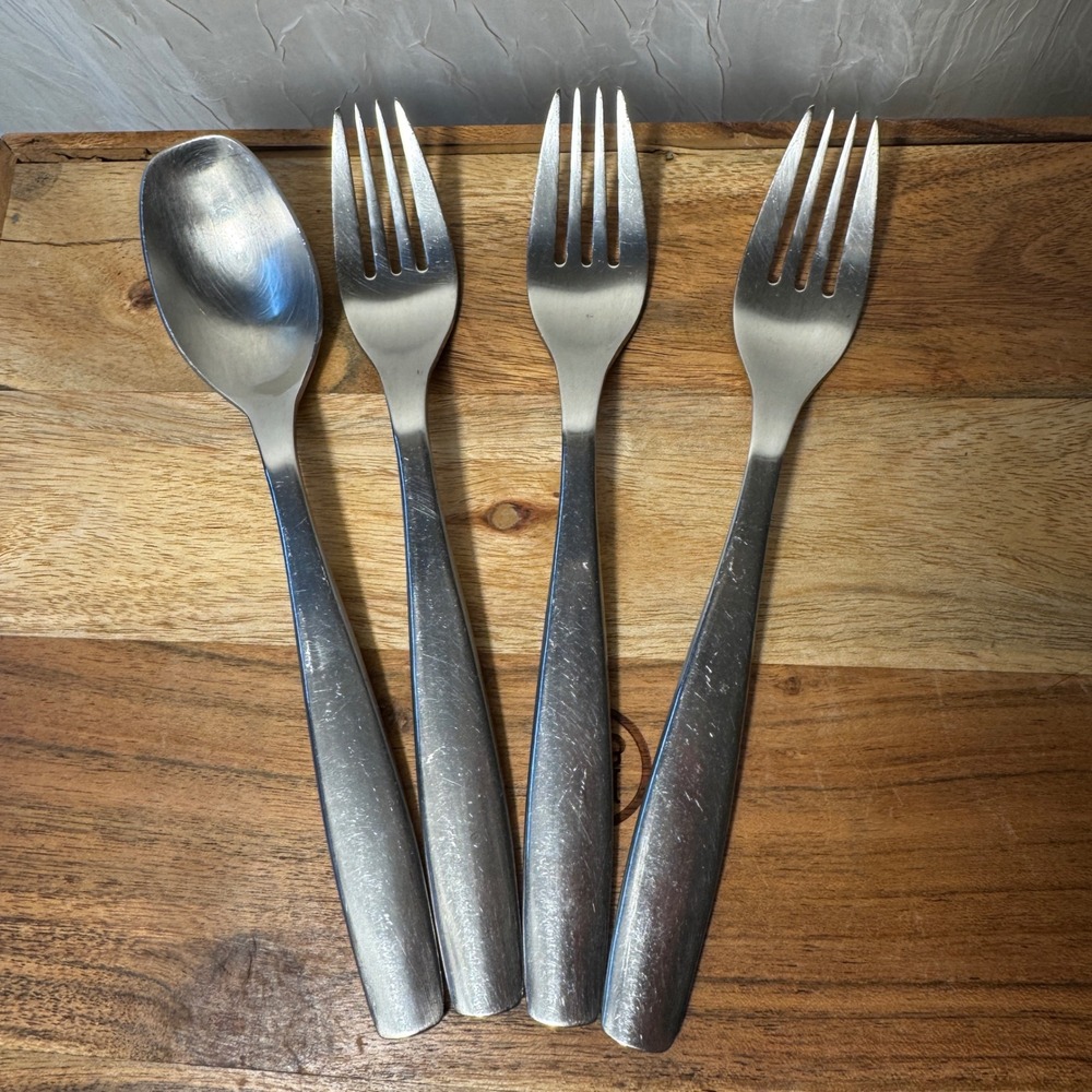 Stanley‎ Roberts Flatware Set Silver 18/10 Stainless 4pc Forks Spoon